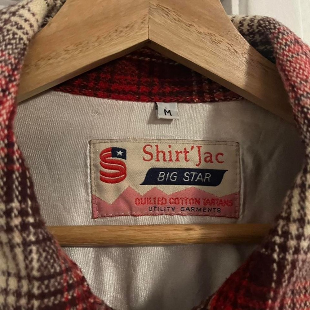 Vintage‎ Big Star Red Plaid Shirt Jacket - Men's Medium - Picture 4 of 6
